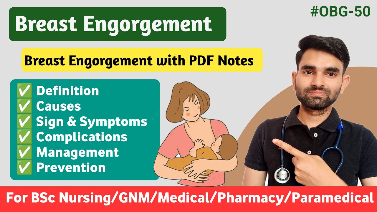 Breast Engorgement Lecture in Hindi | Causes, Symptoms, Complication, Treatment And Prevention