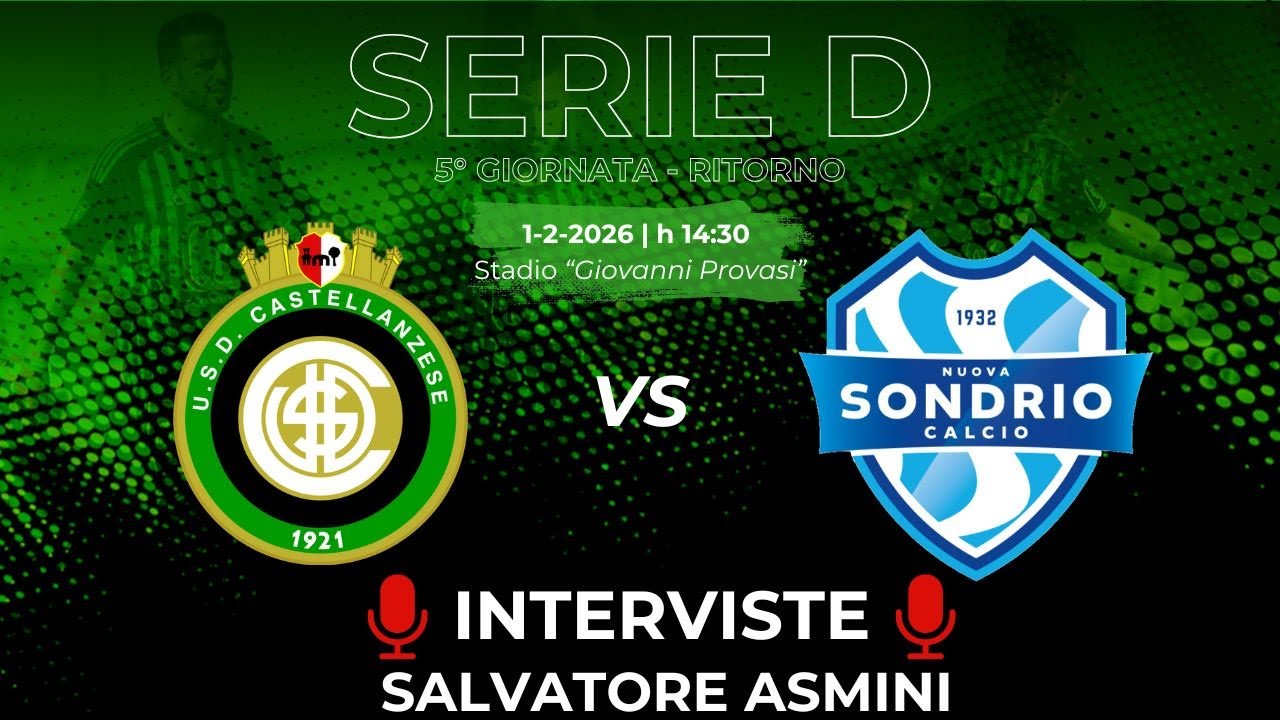 INTERVISTE  Castellanzese 1-2 Nuova Sondrio - Serie D 25/26 - 22ª Giornata - Il Dir.Sportivo Asmini