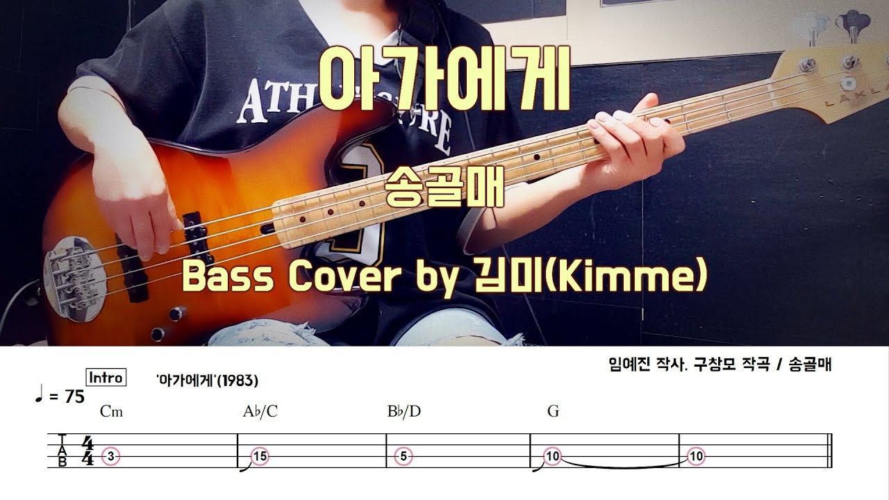 아가에게_송골매 Bass Cover【★★★★☆】