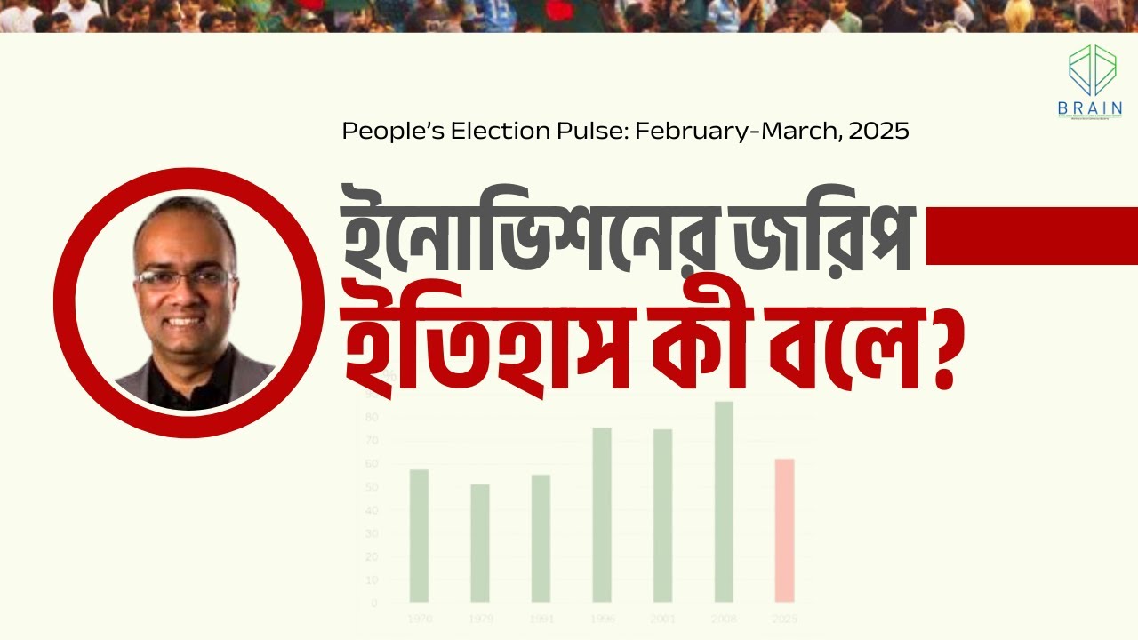 ইনোভিশনের জরিপ: ইতিহাস কী বলে?। জ্যোতি রহমান। জনগণের নির্বাচন ভাবনা। গোলটেবিল আলোচনা। BRAIN