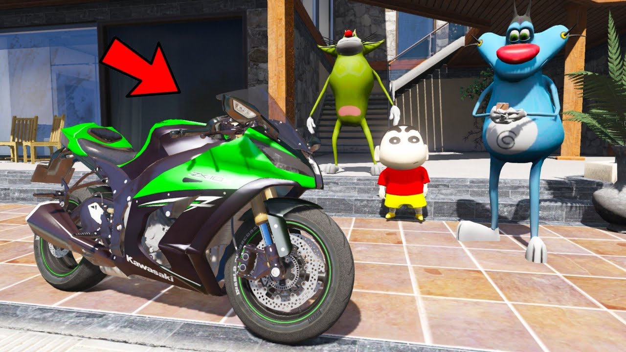 Oggy And Jack Buy Expensive Kawasaki Ninja ZX10R Bike in Gta 5 | Gta v Gameplay