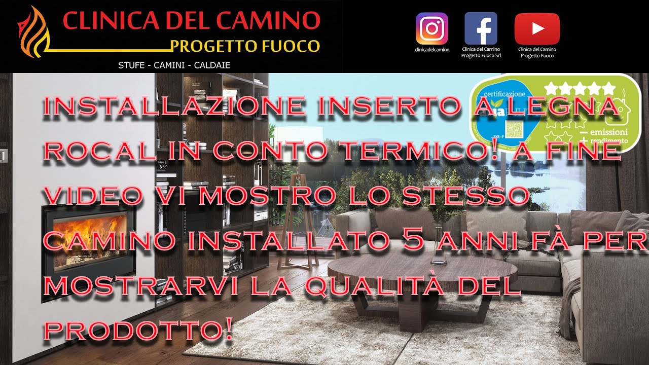 INSERTO A LEGNA ROCAL VENTILATO, CAMINO A LEGNA DA INCASSO CON PORTA BATTENTE. CONTO TERMICO 2.0!