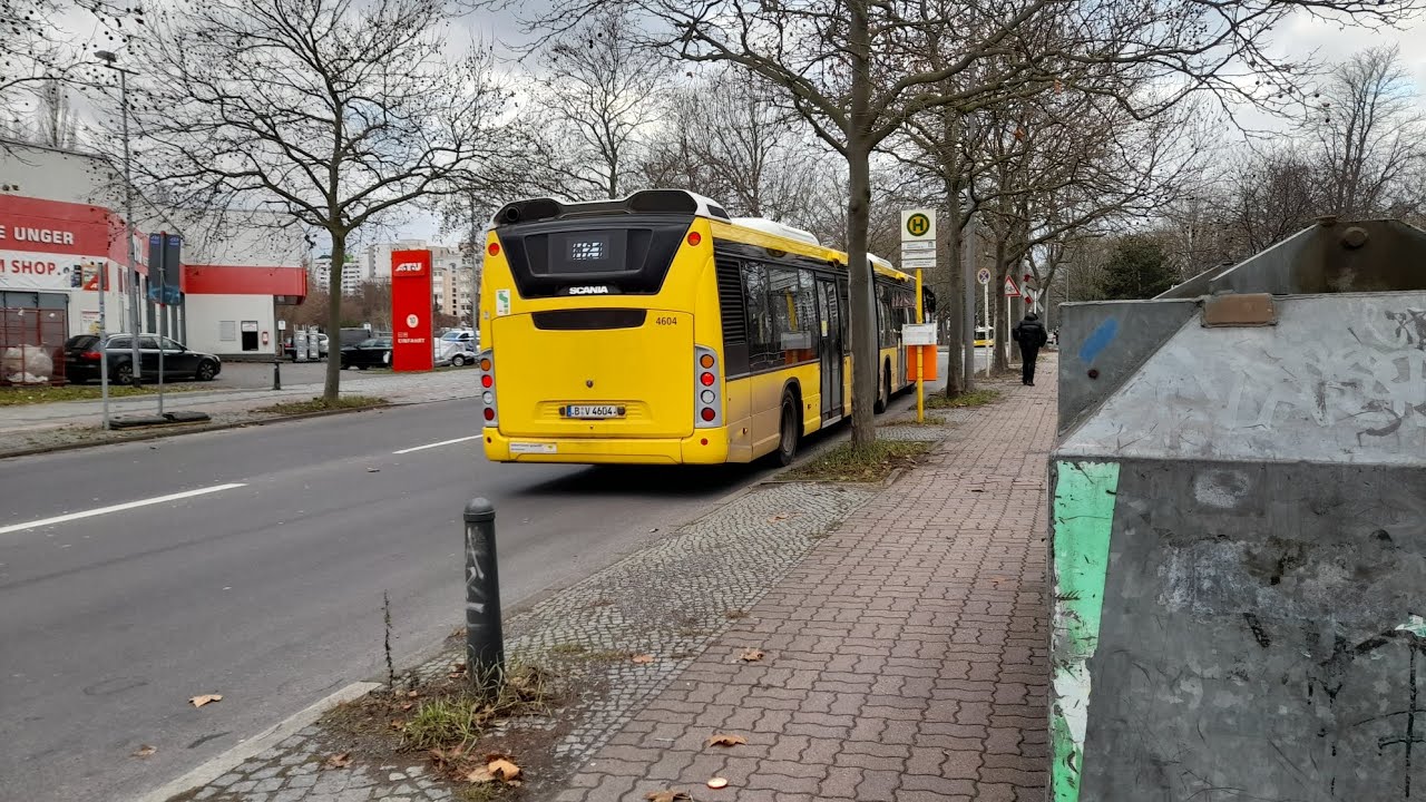 Mitfahrt im kompletten M21 von Goerdlersteg bis Uhlandstraße/Wilhelmsruher Damm im Scania GN 16 4604