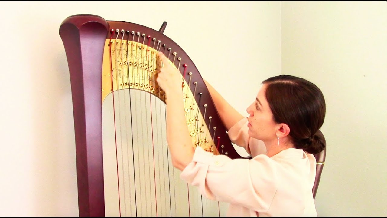 Replacing a Wire Harp String, Harp Care, Maintenance, and Repair #13