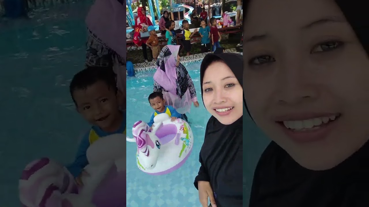 Petualangan Air Bersama Teman-teman di Papua Park #swimming #swimmingpool #fun #happy #fyp #paud 