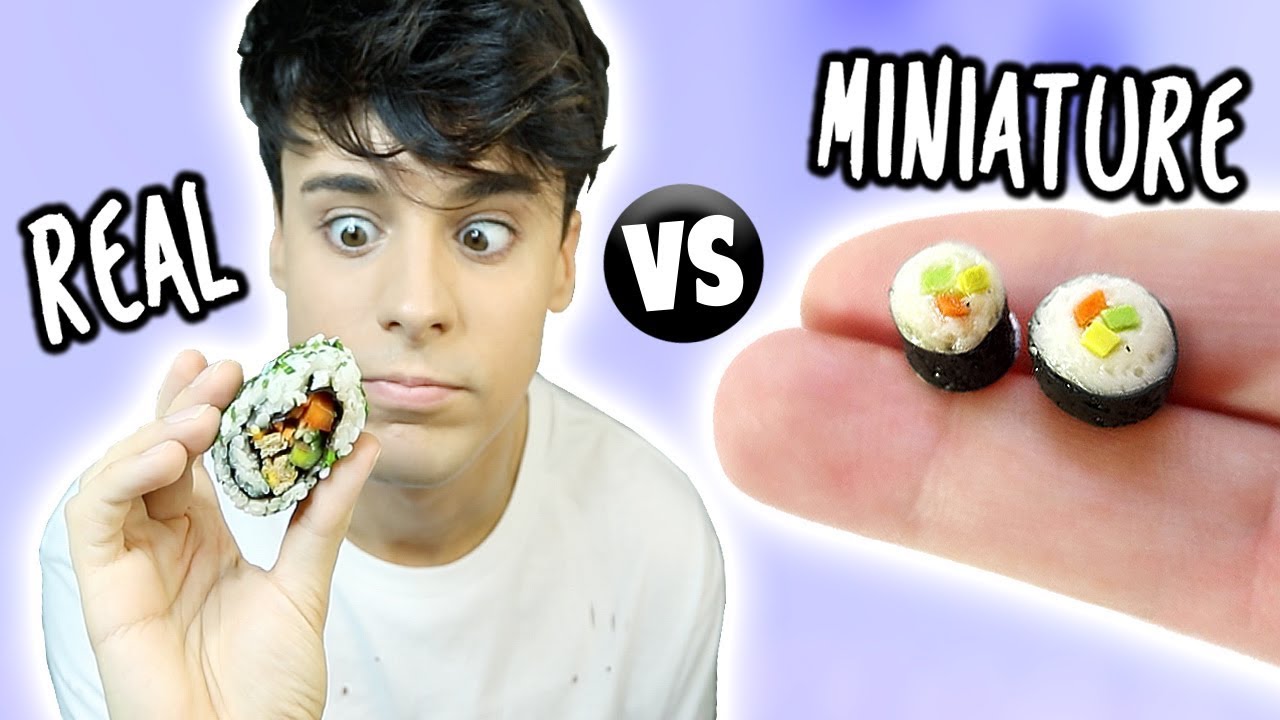 MINI Food vs. REAL Food 5!!! Sushi Roll, Crepes & Quesadilla