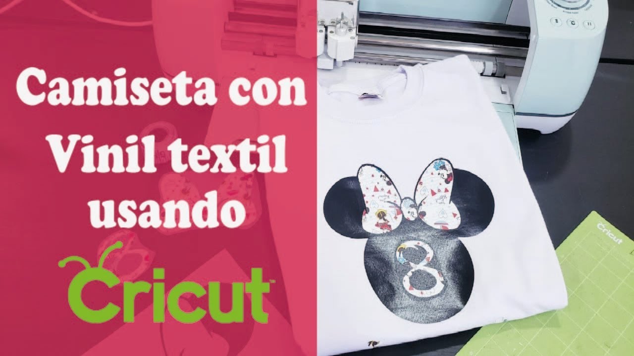 Como plasmar Minnie mouse con Vinilo textil en camiseta Usando CRICUT - Vídeo Tutorial en español
