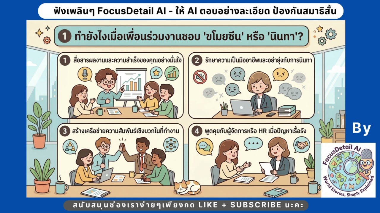 วิธีรับมือเพื่อนร่วมงาน 'ขโมยซีน-นินทา' แบบมืออาชีพ | Toxic Workplace Survival Guide