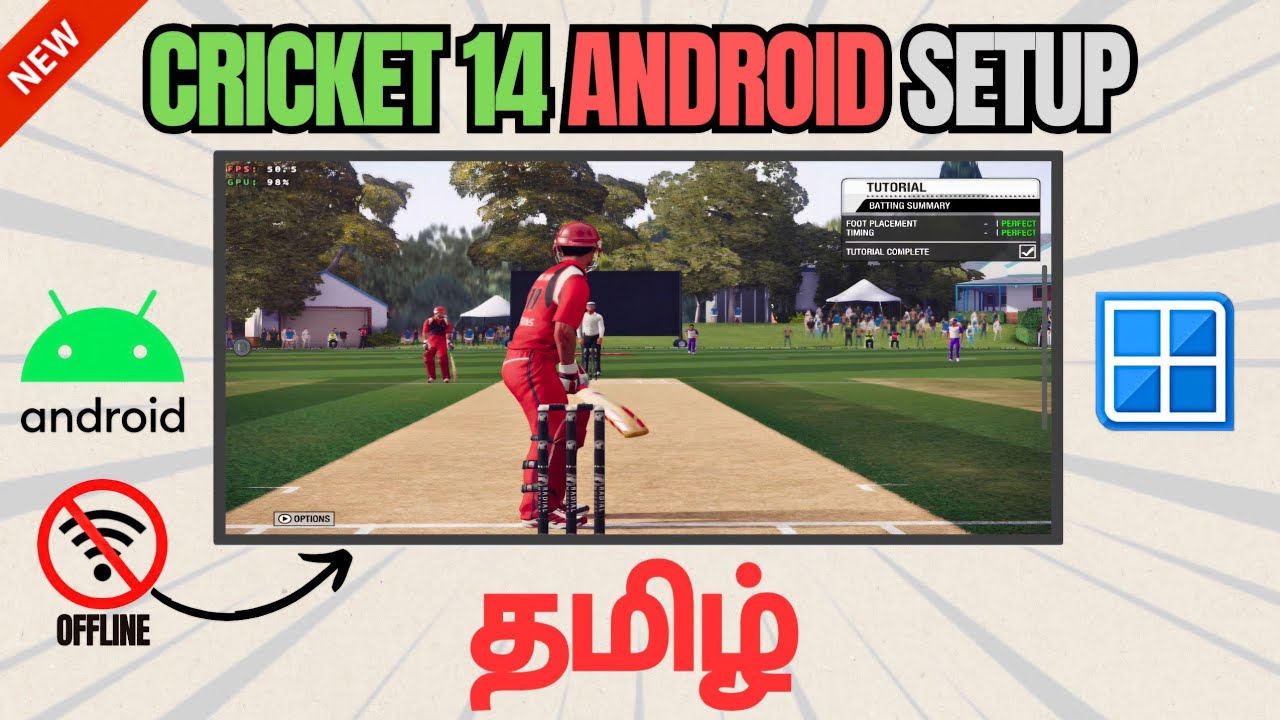 How To Play Cricket 14 On Android | தமிழ் | Best Settings & Gameplay | Pc Emulator