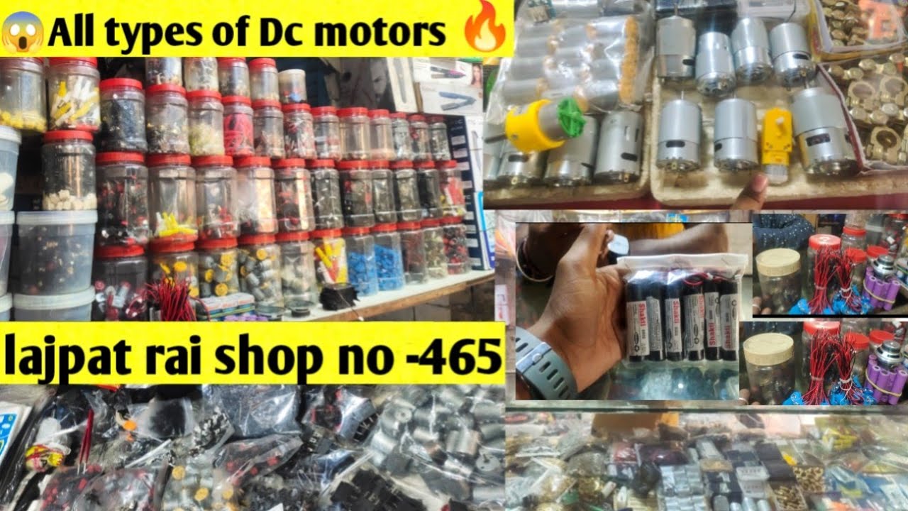 🔥All types of Dc motors, lithium battery,drone recever, wheels, switch etc Lajpat Rai Delhi 😱