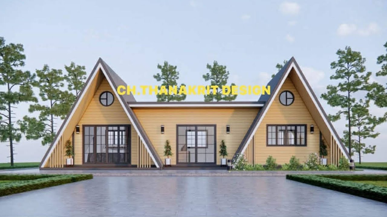 แบบบ้านสำเร็จรูป แบบบ้านน๊อคดาวน์ 1 ชั้น #แบบบ้าน #พร้อมพิกัด | DreamRose_Home24