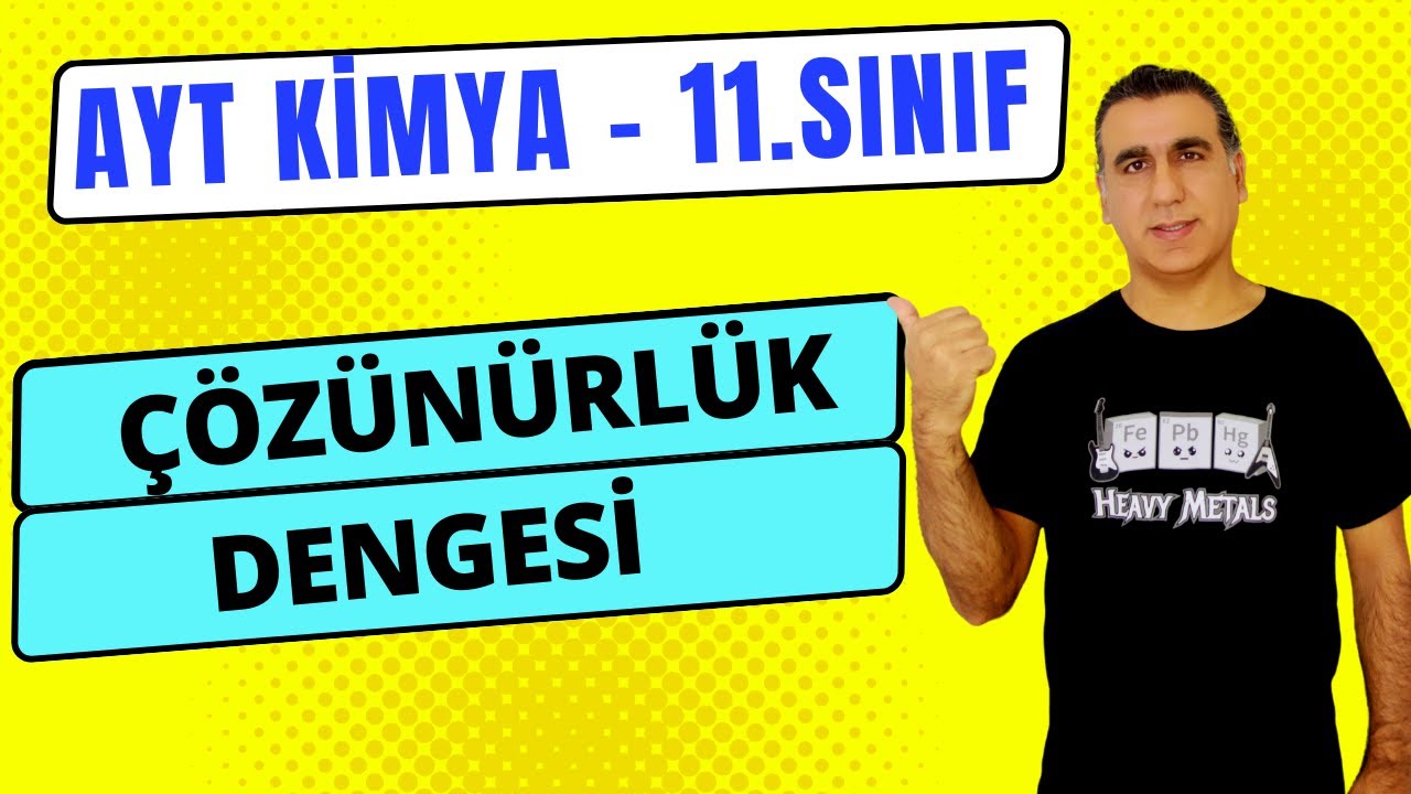 AYT KİMYA - ÇÖZÜNÜRLÜK DENGESİ MOLAR ÇÖZÜNÜRLÜK Kçç İLİŞKİSİ (11. Sınıf / Ayt Kimya 2024 )