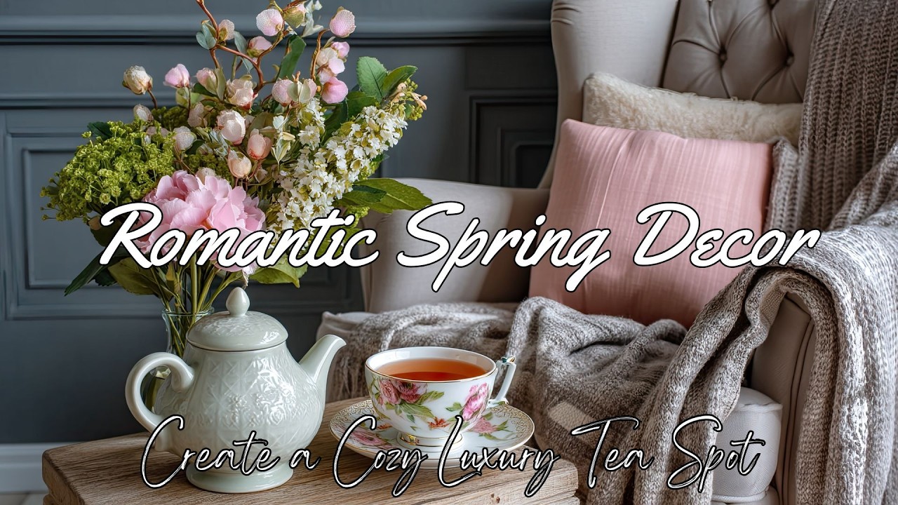Create a Romantic Luxury Tea Corner | Elegant Spring Decor in Soft Pastels
