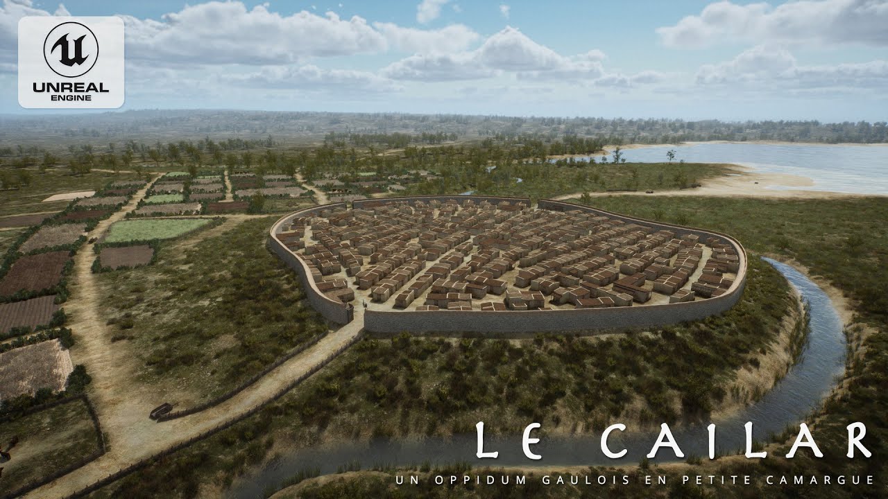 Le Cailar (Gard) - Évocation en 3D de l'oppidum Gaulois lagunaire [UE4]