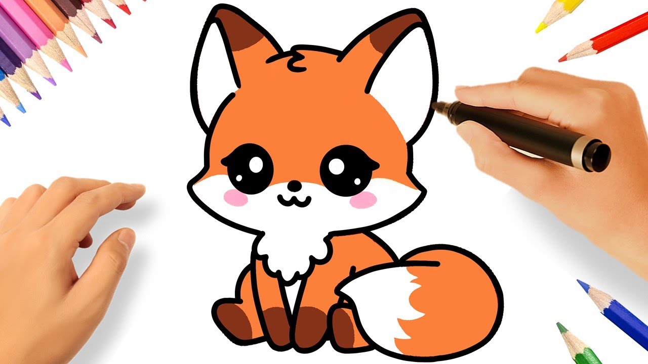 CÓMO DIBUJAR un ZORRO KAWAII FÁCIL 🦊❤️