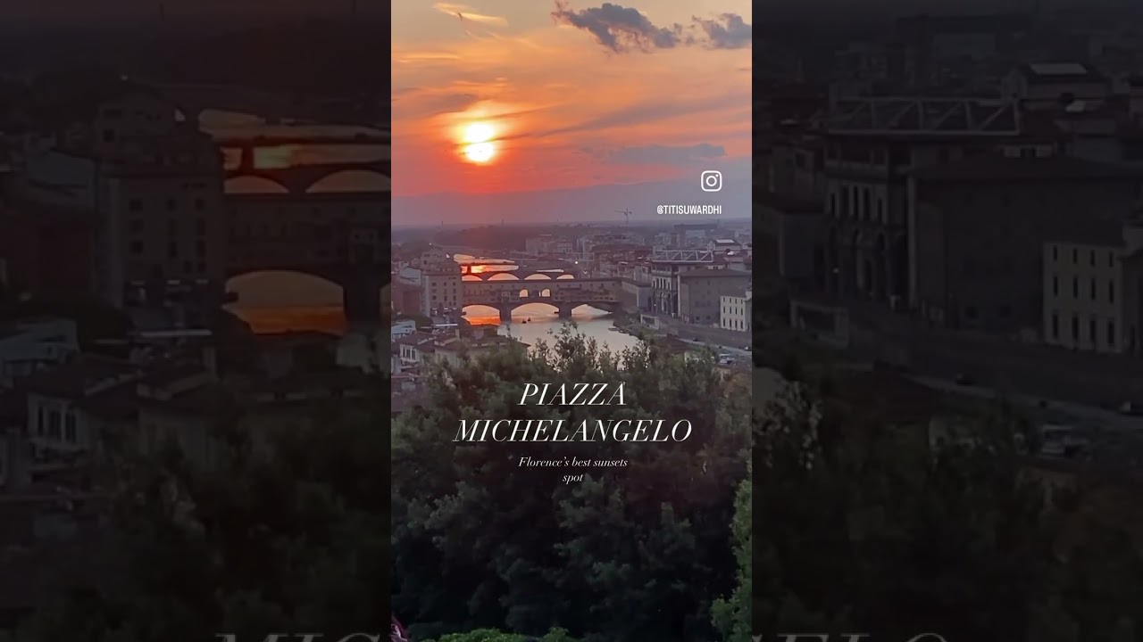 THE BEST MAGICAL SUNSETS SPOT IN FLORENCE ITALY ‼️ #italy #tuscany #toscana  PIAZZA MICHELANGELO