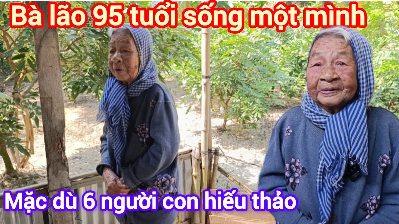 Bà lão 95 tuổi sống một mình , mặc dù có 6 người con 