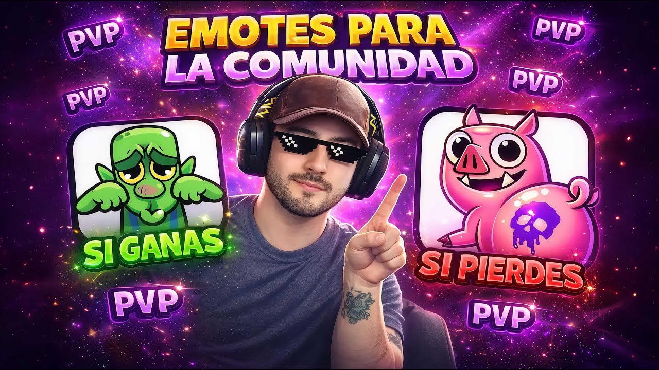 EMOTES PARA LA COMUNIDAD! PVP GANES #CLASHROYALE
