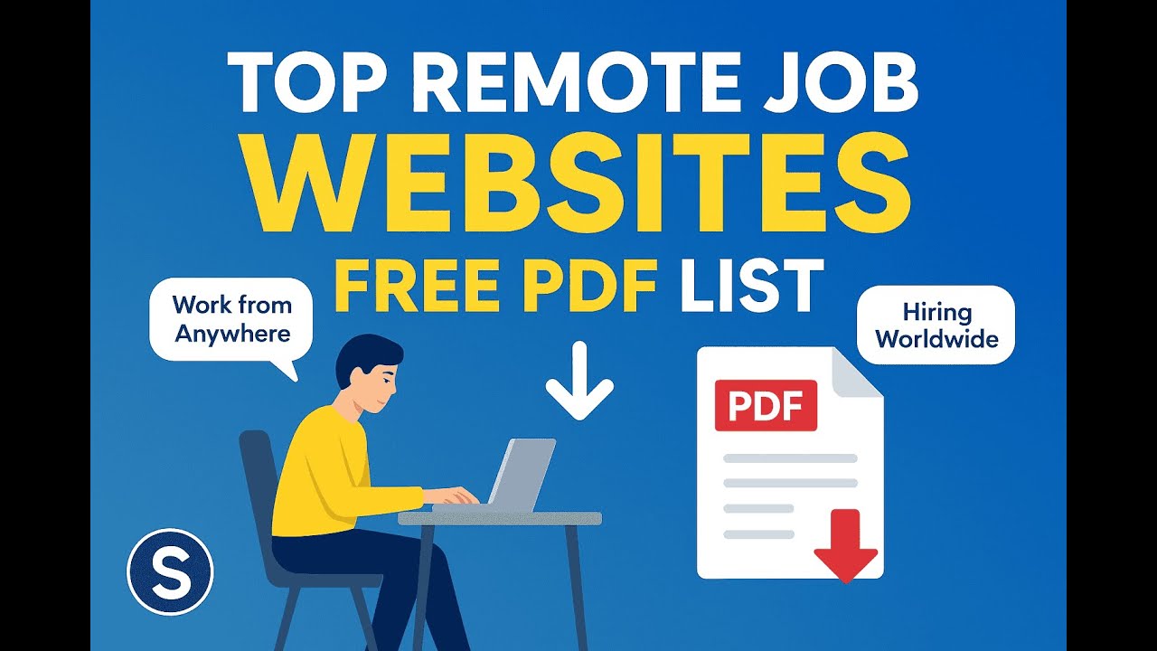 Best Websites to Find Remote Jobs 🌍 | Download Free PDF List