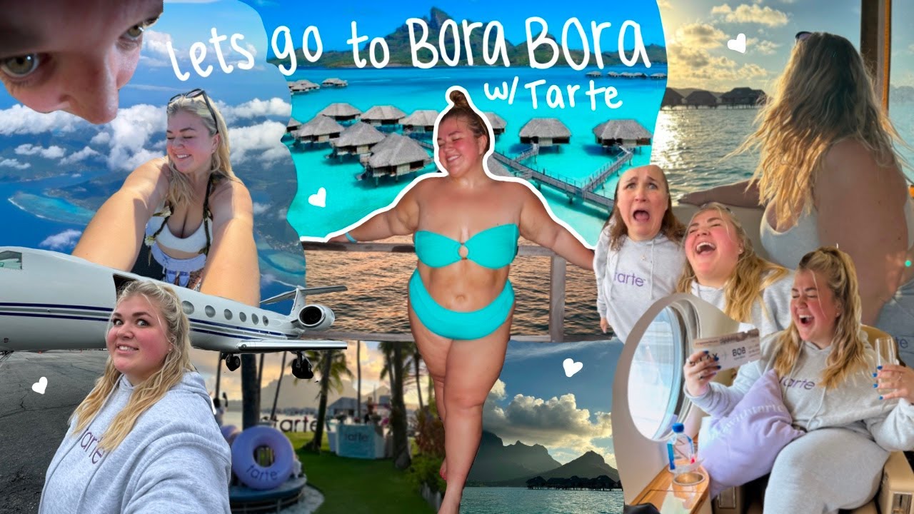 I WENT TO BORA BORA W/TARTE *flying on a private jet, bungalow tour, jets skiing & more*