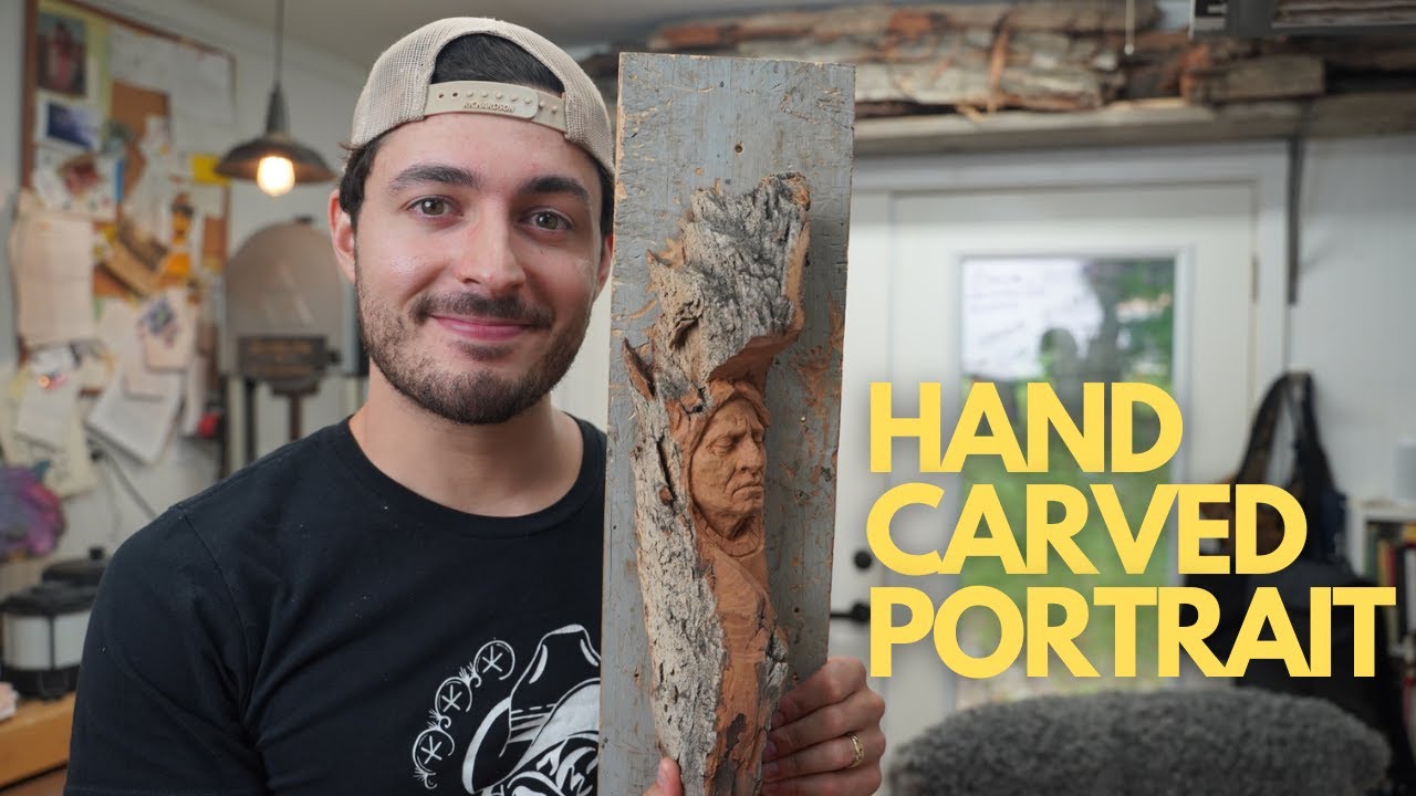 A Hand Carved Face in 1 Hour with Nearly 200 Year Old Tools