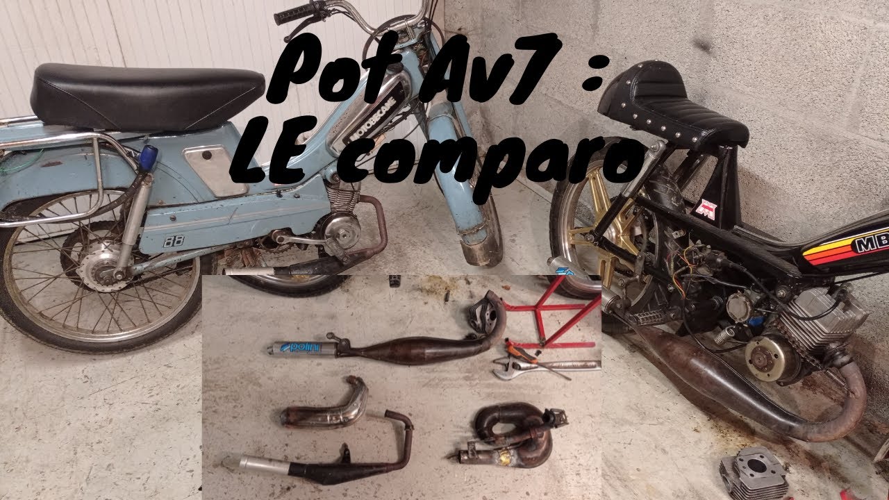 MBK AV7 pots d'échap:le comparo complet (polini/gianelli/origine)