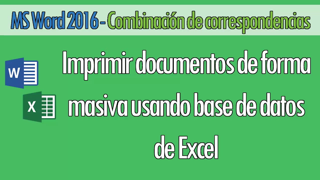 Word 2016 Imprimir contratos de forma masiva usando BD de Excel