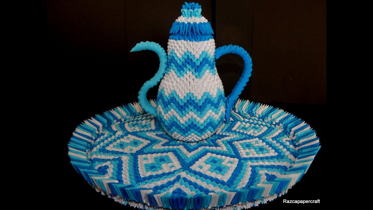 3d origami bowl tutorial part 1 (3d origami coffee set part 9)