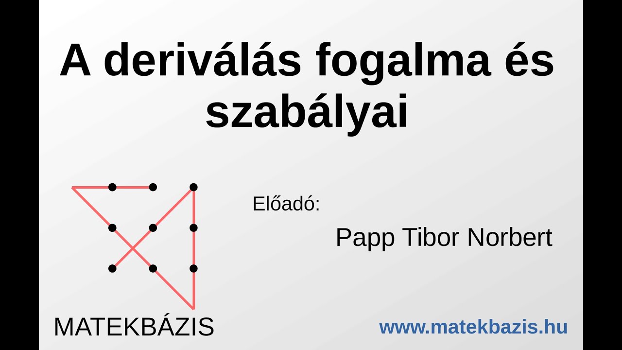 Deriválás I. - A deriválás fogalma és szabályai
