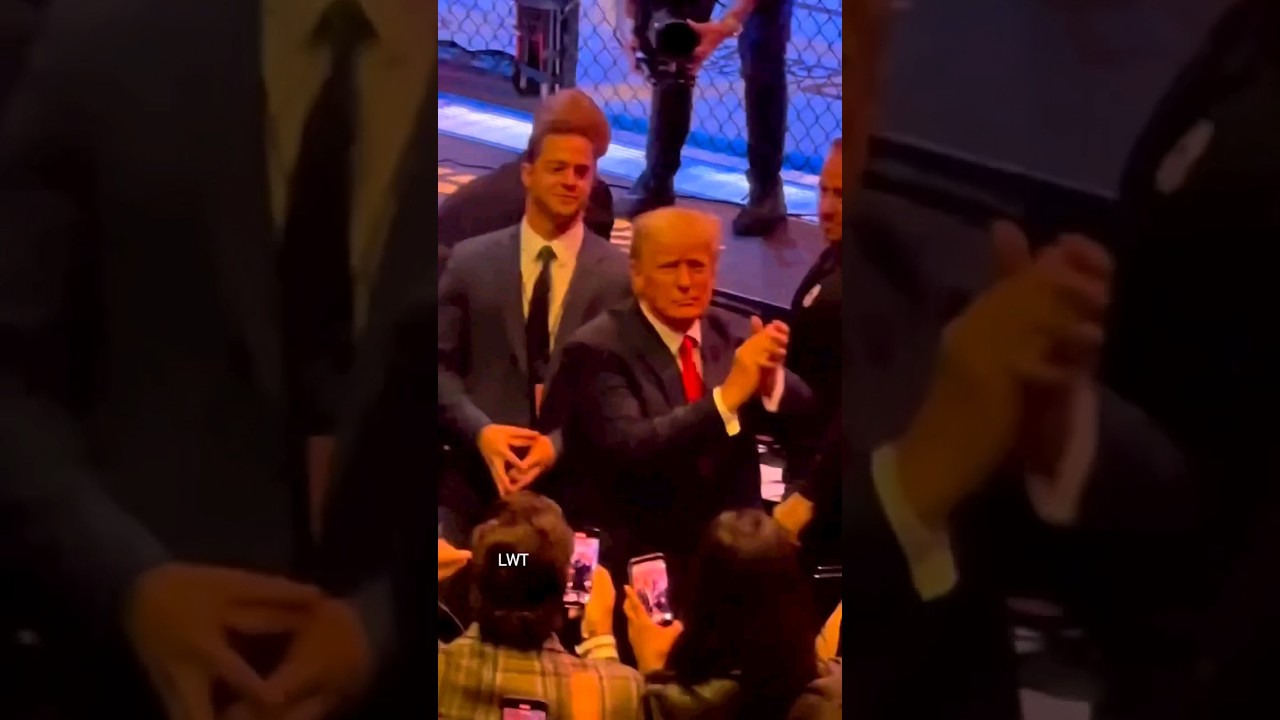 Donald Trump's entrance to UFC 287 Miami #DonaldTrump #DanaWhite #JorgeMasvidal