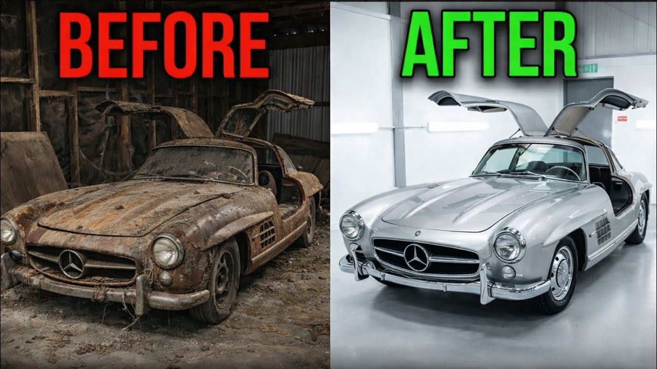 Abandoned to Legendary! 1954 Mercedes-Benz 300 SL Gullwing Full Restoration | Satisfying ASMR