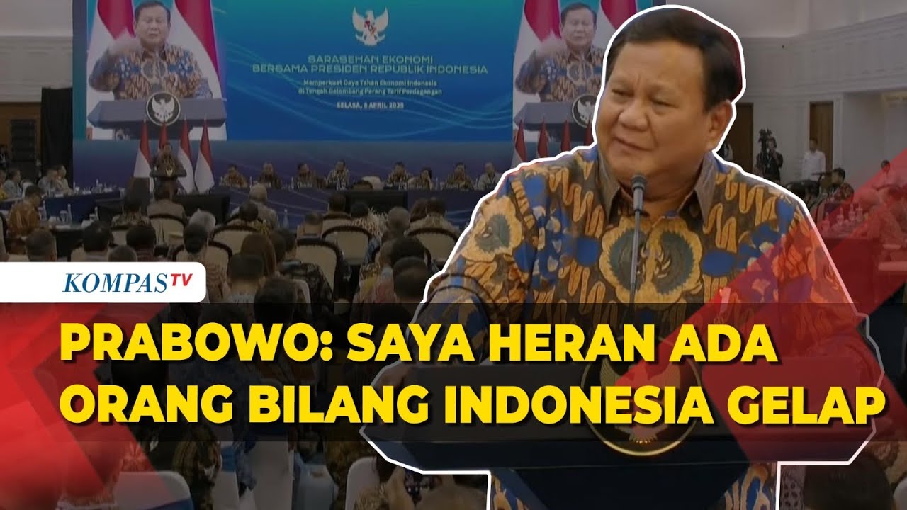 Prabowo: Saya Heran Ada Orang Bilang Indonesia Gelap