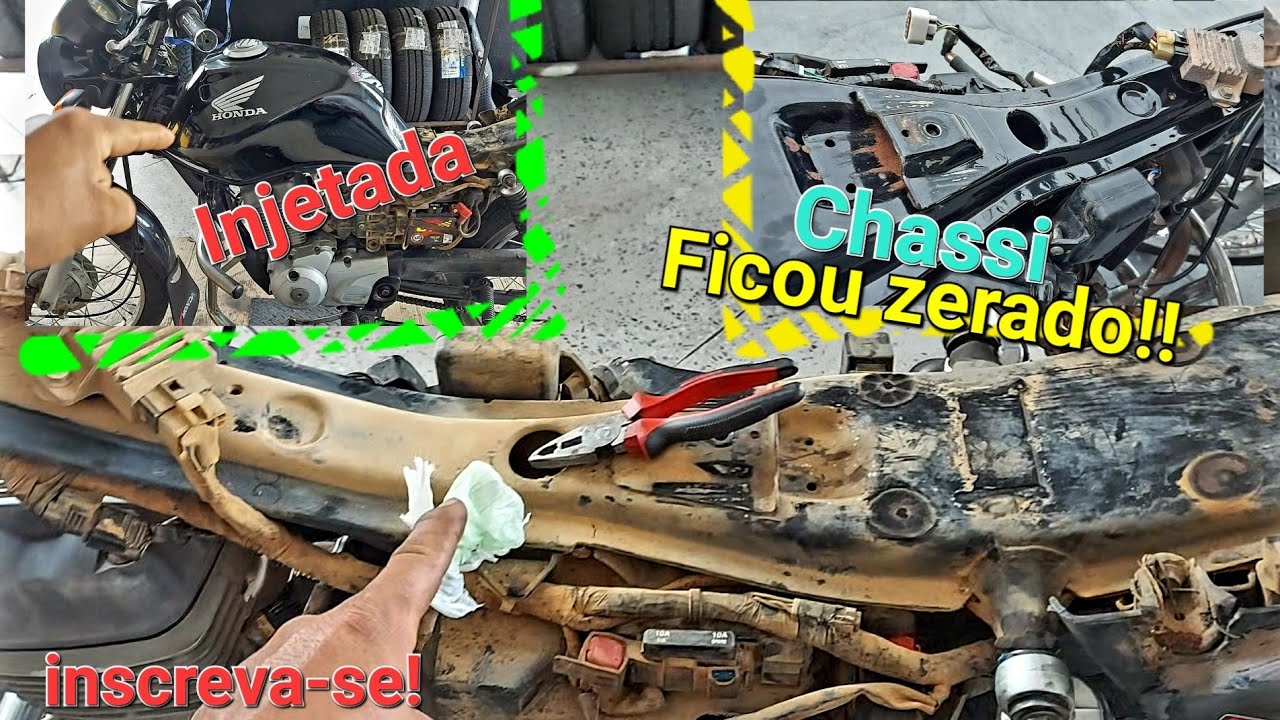Limpeza de chassi detalhada da moto injetada. Veja como tirar o tanque