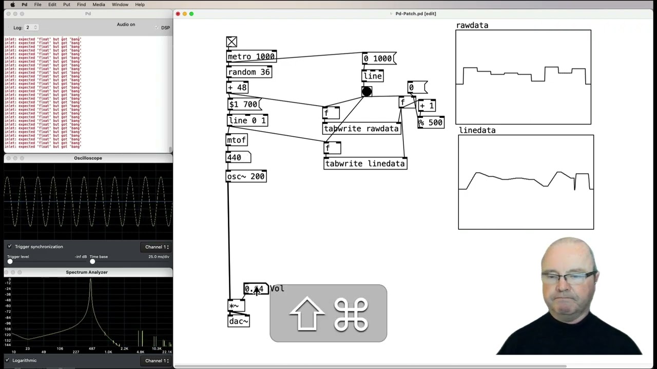 53. Smoothing with Line in Pure Data