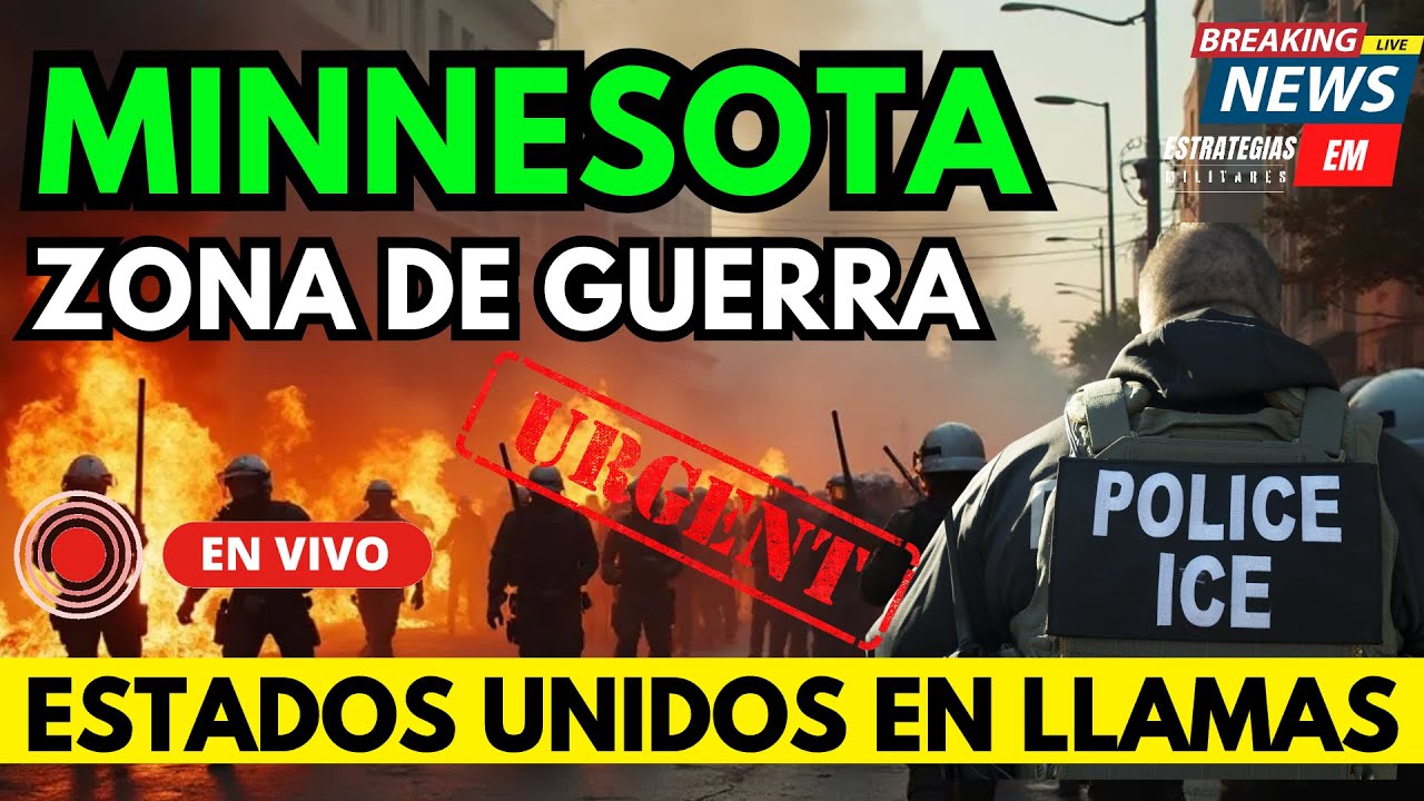 🚨 NOTICIAS MINNESOTA ES ZONA DE GUERRA ¿ DESPLEGARÁ TRUMP AL EJÉRCITO?