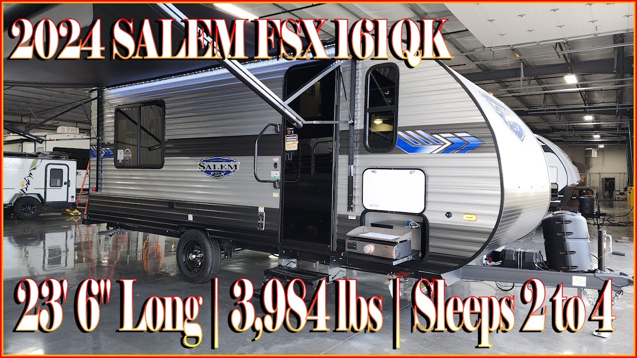 Small Couples Travel Trailer Under 4,000 Lbs 2024 SALEM FSX 161QF by Forestriver at Couchs RV Nation