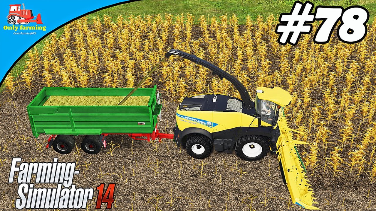 FS 14. Timelapse # 78. Corn silage. Spreading slurry. New trailer.