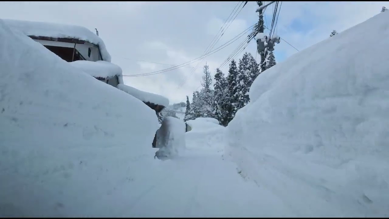 2026 02 03 豪雪 下条道路事情：東下組～下山～上新田（旧道）