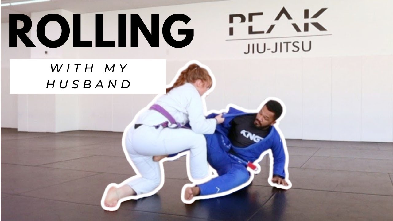 ROLLING WITH MY HUSBAND | Black Belt Male vs. Purple Belt Female | Rolling Jiu Jitsu Commentary