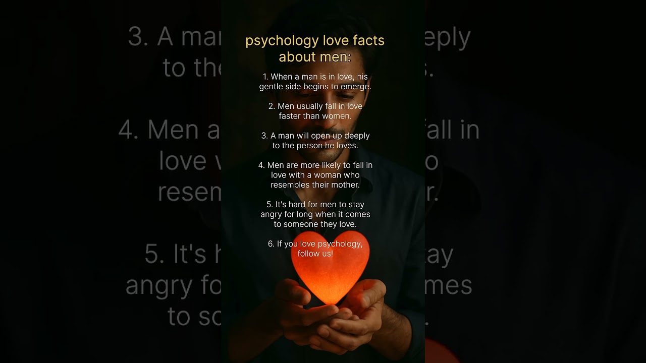 Top 6 Psychological Facts About Men in Love | Male Behavior, Emotions & Love Psychology