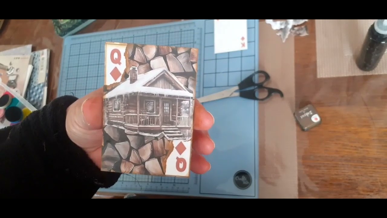 On termine les cartes série hiver Dame et Roi