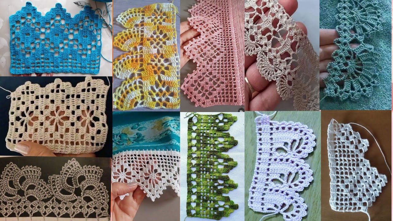 Crochet Lace border designs| Crochet Lace patterns| Beginner friendly