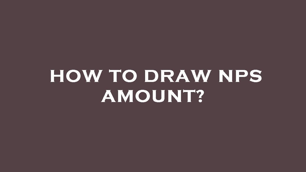 How to draw nps amount?