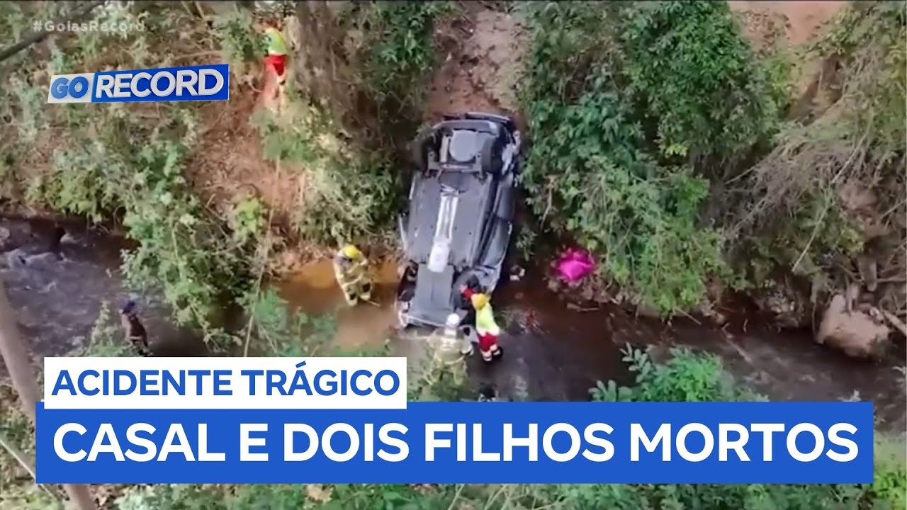 Família do Piauí morre após carro cair em ribanceira na BR-040, em Goiás