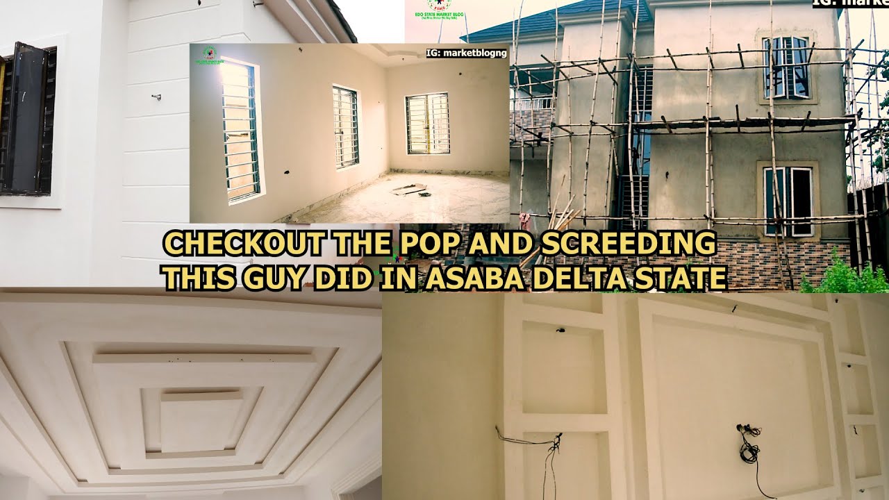 CHECKOUT THE POP &TV STAND SCREEDING WORK THIS GUY DID IN ASABA DELTA STATE NEAT JOB WITH BEST PRICE