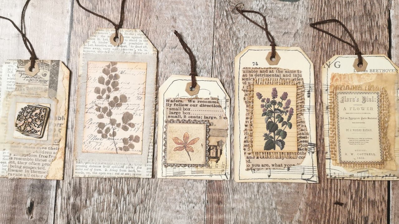 Book Page and Music Page Tags - Using Up Your Bases - Building Up Your Stash - The Botanicals
