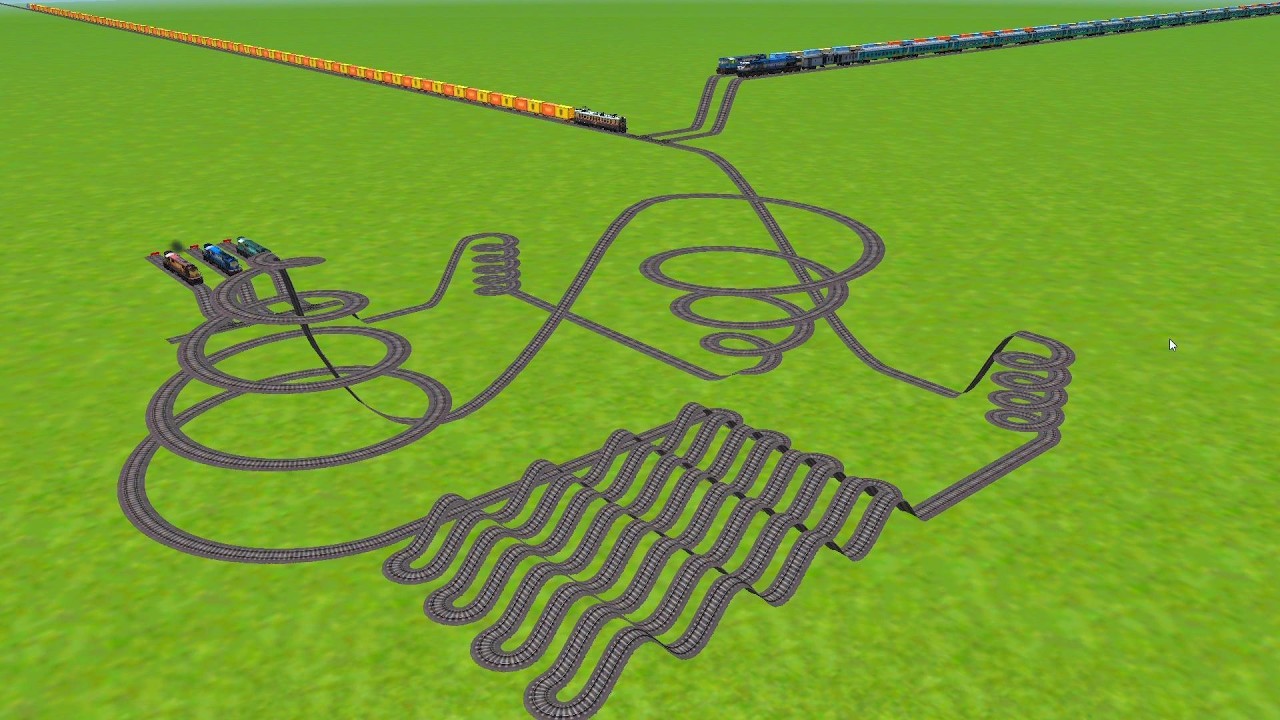 THREE RAILS 🍆RUNNING AT SPRINGS RAILROAD TRACKS ZIG ZAG TRACKS || trains Crossing 