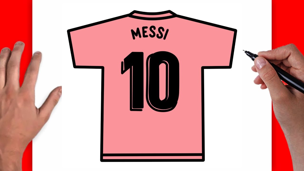 HOW TO DRAW MESSI SHIRT PINK | DRAWING STEP BY STEP