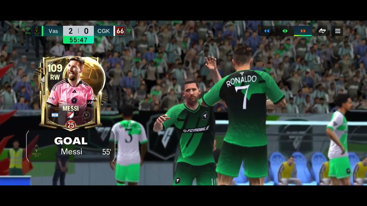 Cristiano assists Messi 😱😱😱😱😱😱 EAFC Mobile Gameplay #fifamobile #leomessi #cristianoronaldo 