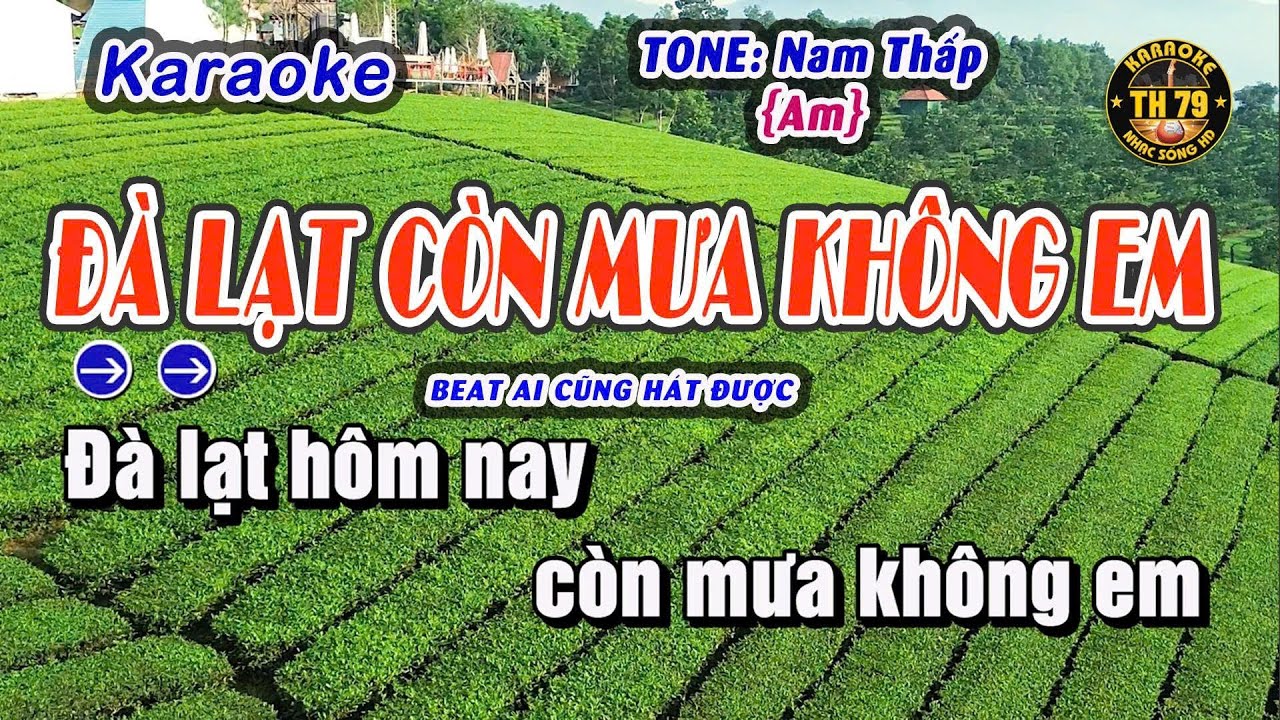 Đà Lạt Còn Mưa Không Em Karaoke Tone Nam | Beat Chuẩn Hạ Tone Dễ Hát | Karaoke 79